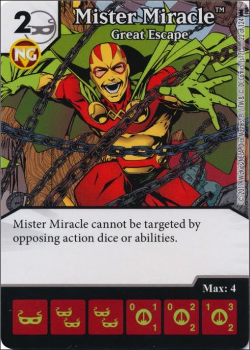 DC Comics Dice Masters Batman card 22 Mister Miracle: Great Escape