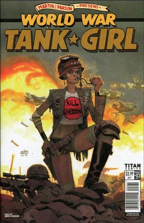 World War Tank Girl issue 3-C Andrew Robinson Cover