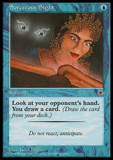 Magic the Gathering: Portal (Base Set) card 68 Sorcerous Sight
