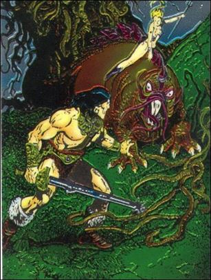 Conan III (Base Set) card 71 Nina and the Sloth