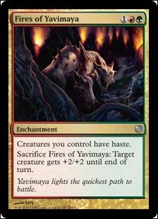 Magic the Gathering: Duel Decks: Heroes vs. Monsters (Base Set) card 70 Fires of Yavimaya