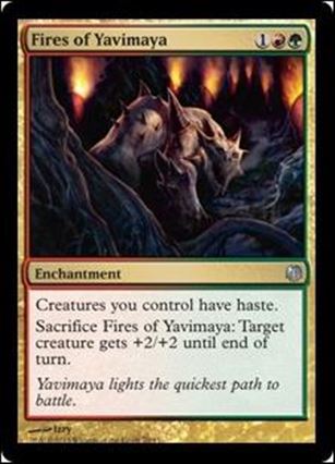 Magic the Gathering: Duel Decks: Heroes vs. Monsters (Base Set) card 70 Fires of Yavimaya