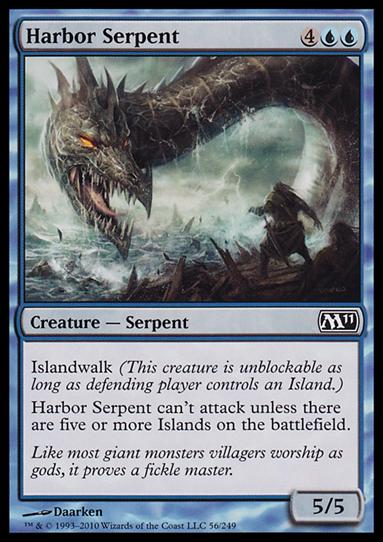 Magic the Gathering: 2011 Core Set (Base Set) card 56 Harbor Serpent