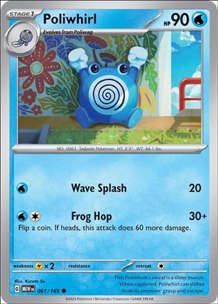 Pokemon: Scarlet & Violet - 151 (Base Set) card 061/165 Poliwhirl