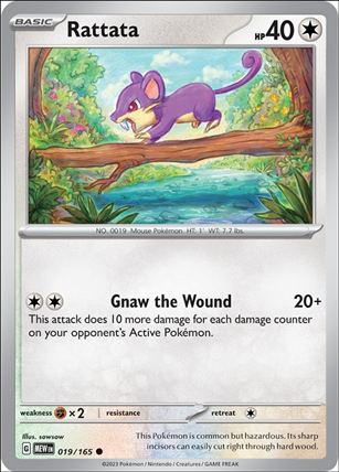 Pokemon: Scarlet & Violet - 151 (Base Set) card 019/165 Rattata