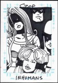 Marvel: The Silver Age (Sketchagraphs Sketch Subset) card JC-C John Czop - Inhumans
