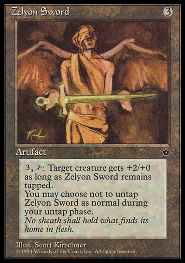 Magic the Gathering: Fallen Empires (Base Set) card 91 Zelyon Sword