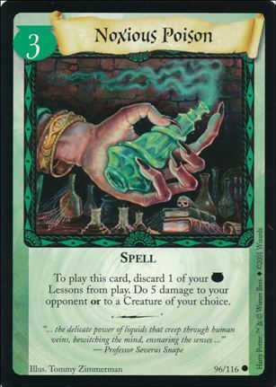 Harry Potter (Base Set) card 96 Noxious Poison