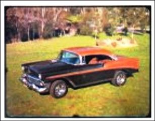 New Zealand Rod and Custom Cars (Base Set) card 3 56 Chevrolet 2 - Door