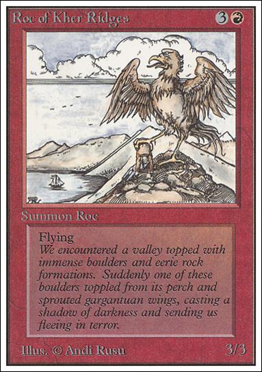 Magic the Gathering: Unlimited (Base Set) card 171 Roc of Kher Ridges
