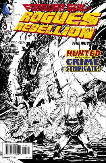Forever Evil: Rogues Rebellion issue 1-B Black and White 1:25 Cover