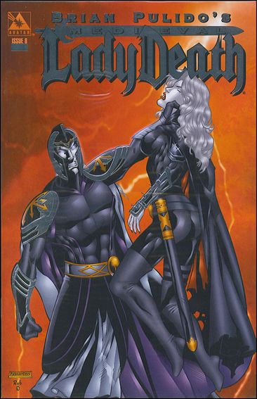 Brian Pulido's Medieval Lady Death issue 8-C Platinum Foil Cover