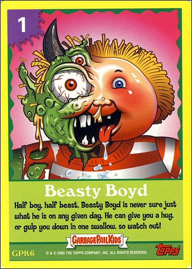 Garbage Pail Kids All-New Series 4 (Game Card Subset) card GPK6 Beasty Boyd
