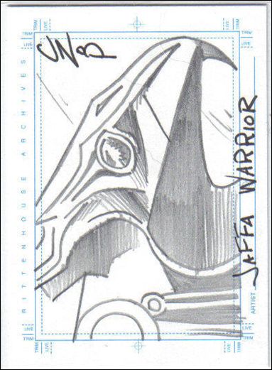 Stargate SG-1: Season 5 (Sketch Subset) card No Number c Jaffa Warrior - Hawk 1/400