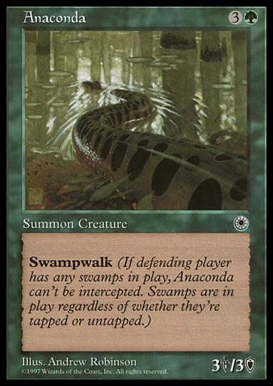 Magic the Gathering: Portal (Base Set) card 158 Anaconda