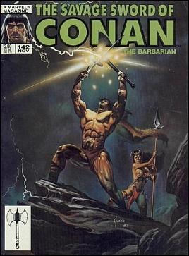 Savage Sword of Conan the Barbarian (Base Set) card 48 Cover Issue #142