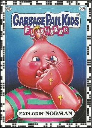 Garbage Pail Kids: Flashback Series 2 (White Border Base Set) card 50a Explorin' Norman