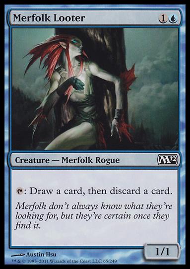 Magic the Gathering: 2012 Core Set (Base Set) card 65 Merfolk Looter
