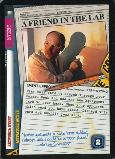 X-Files: The Truth Is Out There (Base Set) card XF97-0370v2 A Friend In The Lab