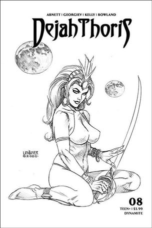 Dejah Thoris (2019) issue 8-K Joseph Michael Linsner 1:20 Black & White Cover