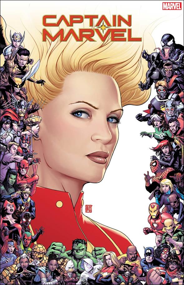 Captain Marvel (2019) issue 9-C John Tyler Christopher Marvel 80th Frame Cover