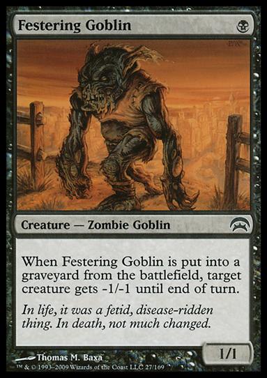 Magic the Gathering: Planechase (Base Set) card 27 Festering Goblin