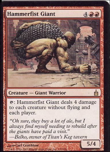 Magic the Gathering: Ravnica (Base Set)  card 130 Hammerfist Giant