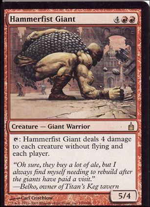Magic the Gathering: Ravnica (Base Set)  card 130 Hammerfist Giant