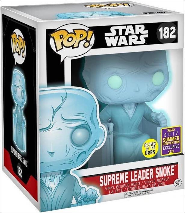 POP! Star Wars figure 182-B Supreme Leader Snoke (Glow) (6 Inch) Summer Con
