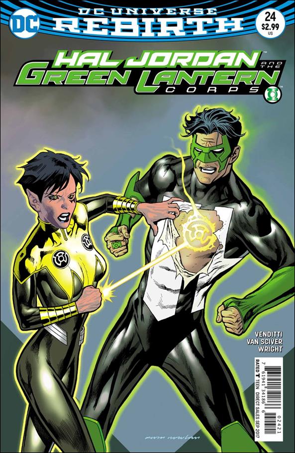 Hal Jordan and the Green Lantern Corps issue 24-B Kevin Nowlan Cover