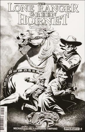 Lone Ranger / Green Hornet issue 2-B Jan Duursema 1:25 Black & White Cover