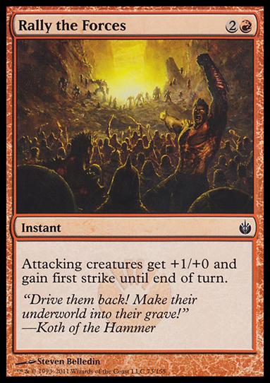 Magic the Gathering: Mirrodin Besieged (Base Set) card 73 Rally the Forces