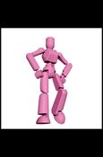 Stikfas Blister Pack figure 2-B Beta Female (Pink)
