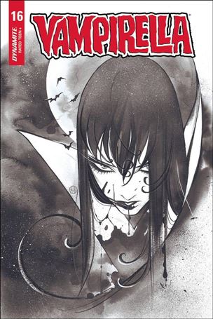 Vampirella (2019) issue 16-Q Peach Momoko 1:40 Black & White Cover