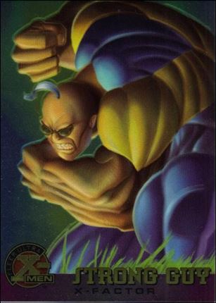 1996 Fleer Ultra X-Men All Chromium (Base Set) card 19 Strong Guy