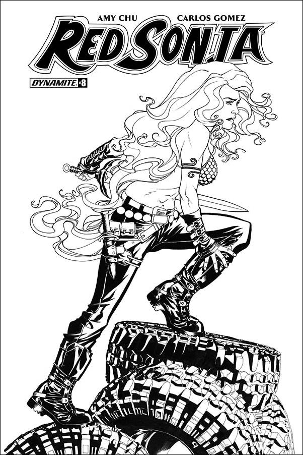 Red Sonja (2017) issue 8-G Mike McKone B&W Cover
