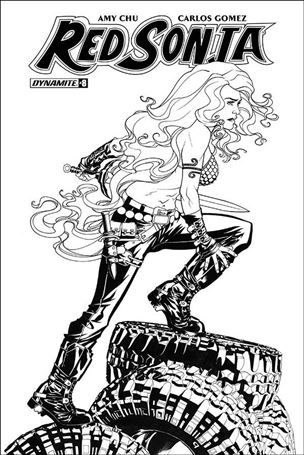 Red Sonja (2017) issue 8-G Mike McKone B&W Cover
