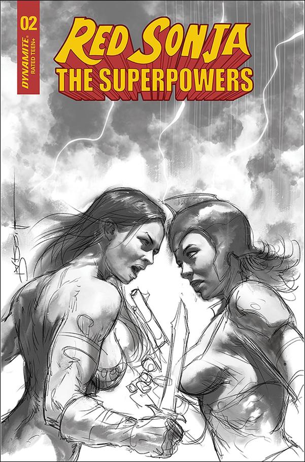 Red Sonja: The Superpowers issue 2-Q Lucio Parrillo 1:30 Black & White Cover
