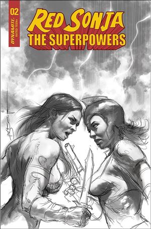 Red Sonja: The Superpowers issue 2-Q Lucio Parrillo 1:30 Black & White Cover