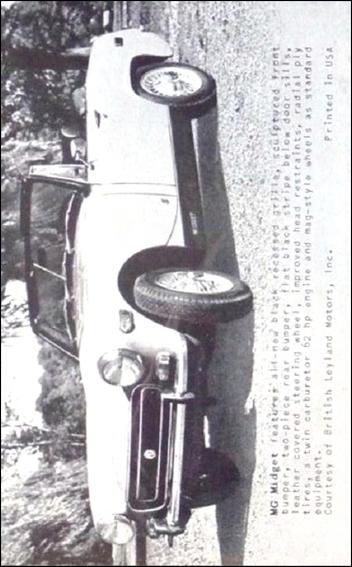 Sports Cars (1970) (Base Set) card 19 Leyland Motors MG Midget