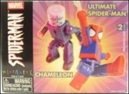 Marvel Minimates figure 19 Chameleon and Ultimate Spider-Man
