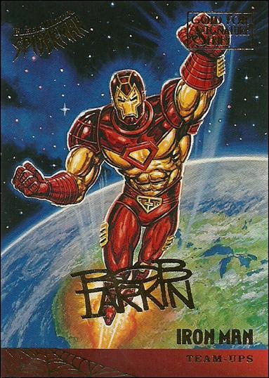 Fleer Ultra Spider-Man (Gold-Foil Signature Parallel Base Set) card 121 Ironman