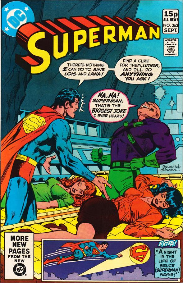 Superman (1939) issue 363-B UK Price Cover