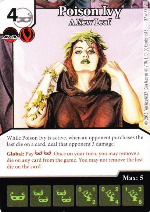 DC Comics Dice Masters Justice card 37 Poison Ivy: A New Leaf