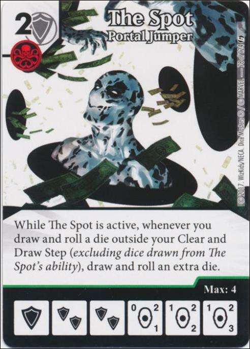 Marvel Dice Masters Guardians of the Galaxy  card 78 The Spot: Portal Jumper