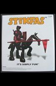 Stikfas Deluxe Pack figure AFK33D-B Omega Male Armored Knight with Stallion (Red)