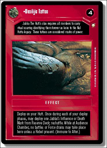 Star Wars: Special Edition Limited (Base Set) card 61 Desilijic Tattoo
