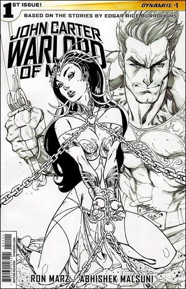 John Carter: Warlord of Mars (2014) issue 1-L J. Scott Campbell 1:50 Black & White Cover