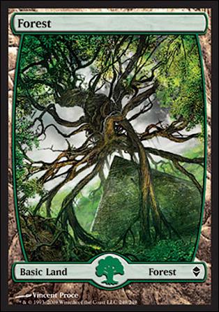 Magic The Gathering: Zendikar (Base Set) card 249 Full Art Land (Forest)