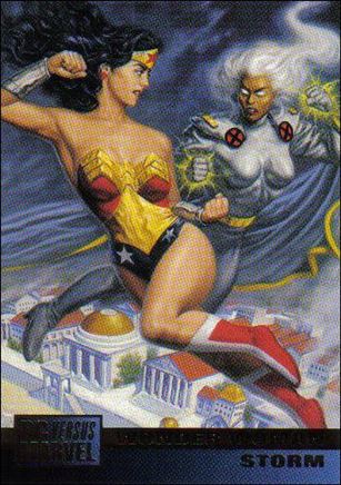 DC Versus Marvel / Marvel Versus DC (Base Set) card 37 Wonder Woman/Storm